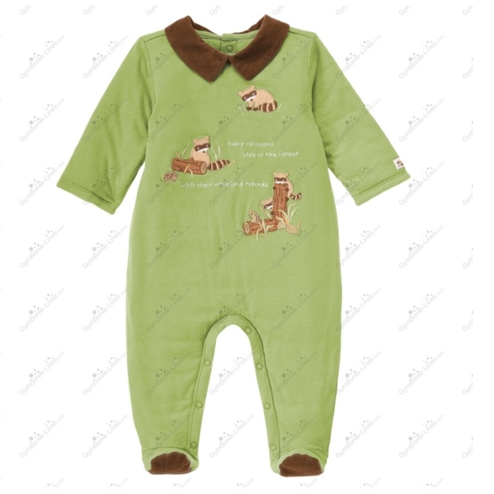 J+J Raccoon Padded One Piece, size 6-12M